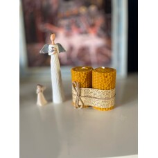 SET 2 Lumânări RECUNOȘTINȚĂ din ceară de albine 100% naturală